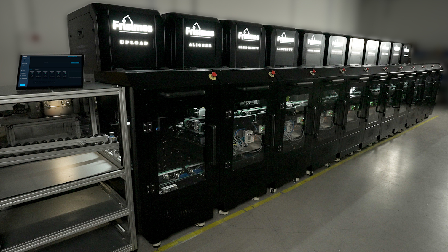 RJ45 Ethernet cable in a Frisimos automated production station